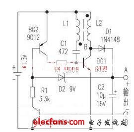數字萬用表開關電源電路(1.5V升9V)