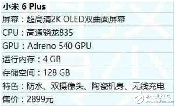 小米6標(biāo)準(zhǔn)版、小米6高配版、小米6Plus、小米6Plus頂配版四款齊發(fā)！小米6防水，支持無(wú)線(xiàn)充電？