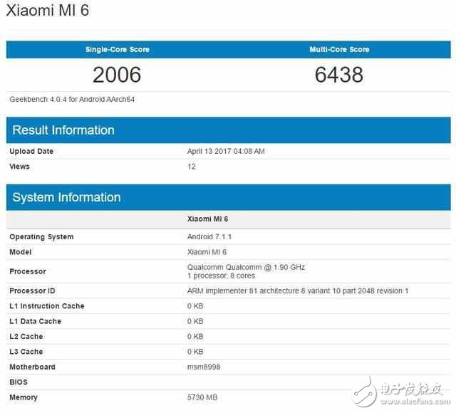小米6的6G內存竟然不敵三星S8？ 跑分數(shù)據(jù)相差無幾